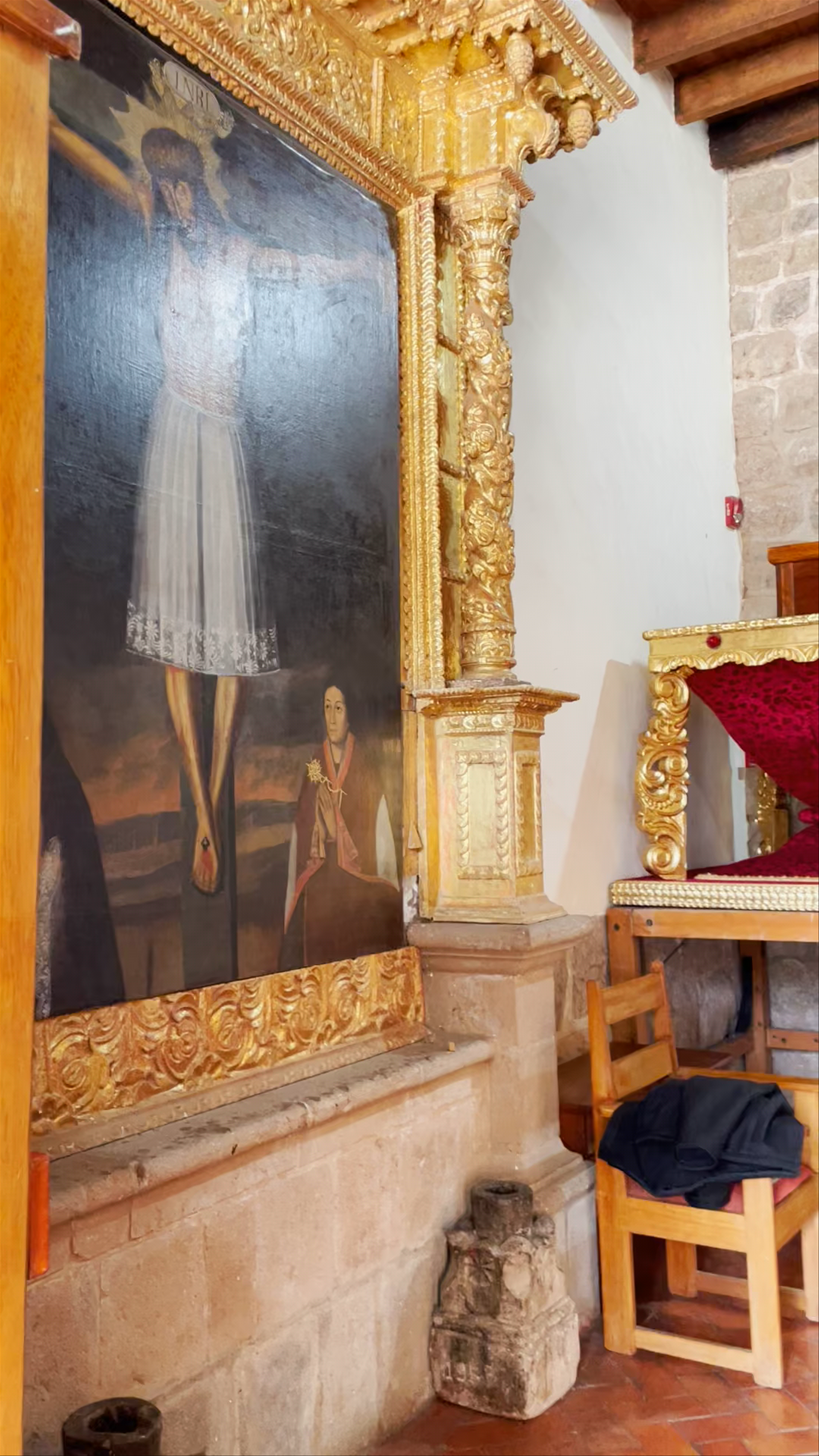 Historic Church Interior in Cusco, Peru