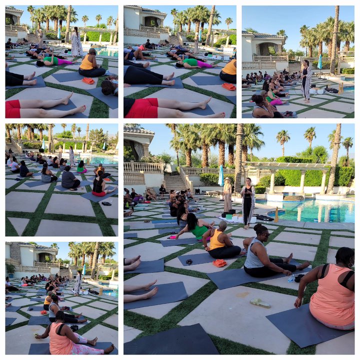 Power Yoga - Relaxing the mood for an amazing yoga stretch sound bath :) - Yoga Near Me - Palm Springs, California