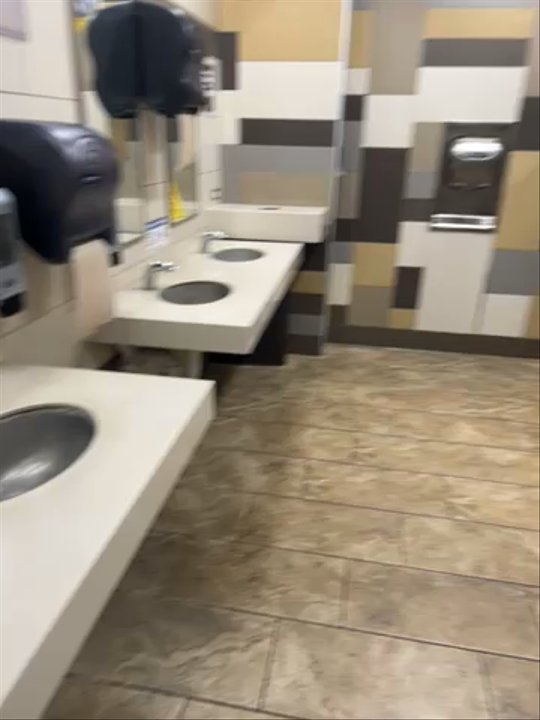 Love's Travel Stop - Woman's bathroom has door  Mens doesn't - Gas Stations Near Me - Lodi, California