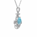 Larimar Anchor Necklace