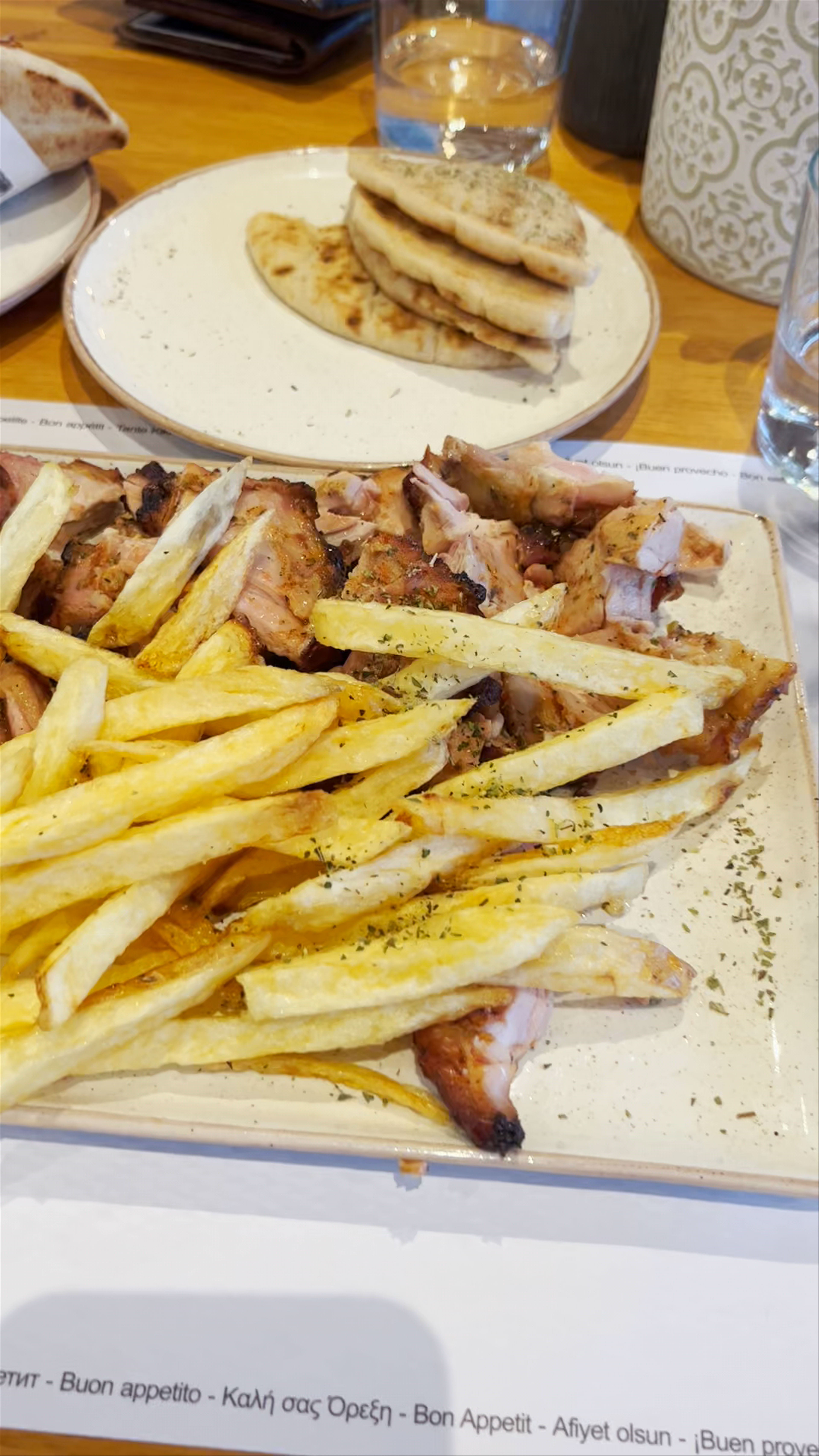 Authentic Greek Feast in Mykonos: Savor Traditional Gyros and Fries