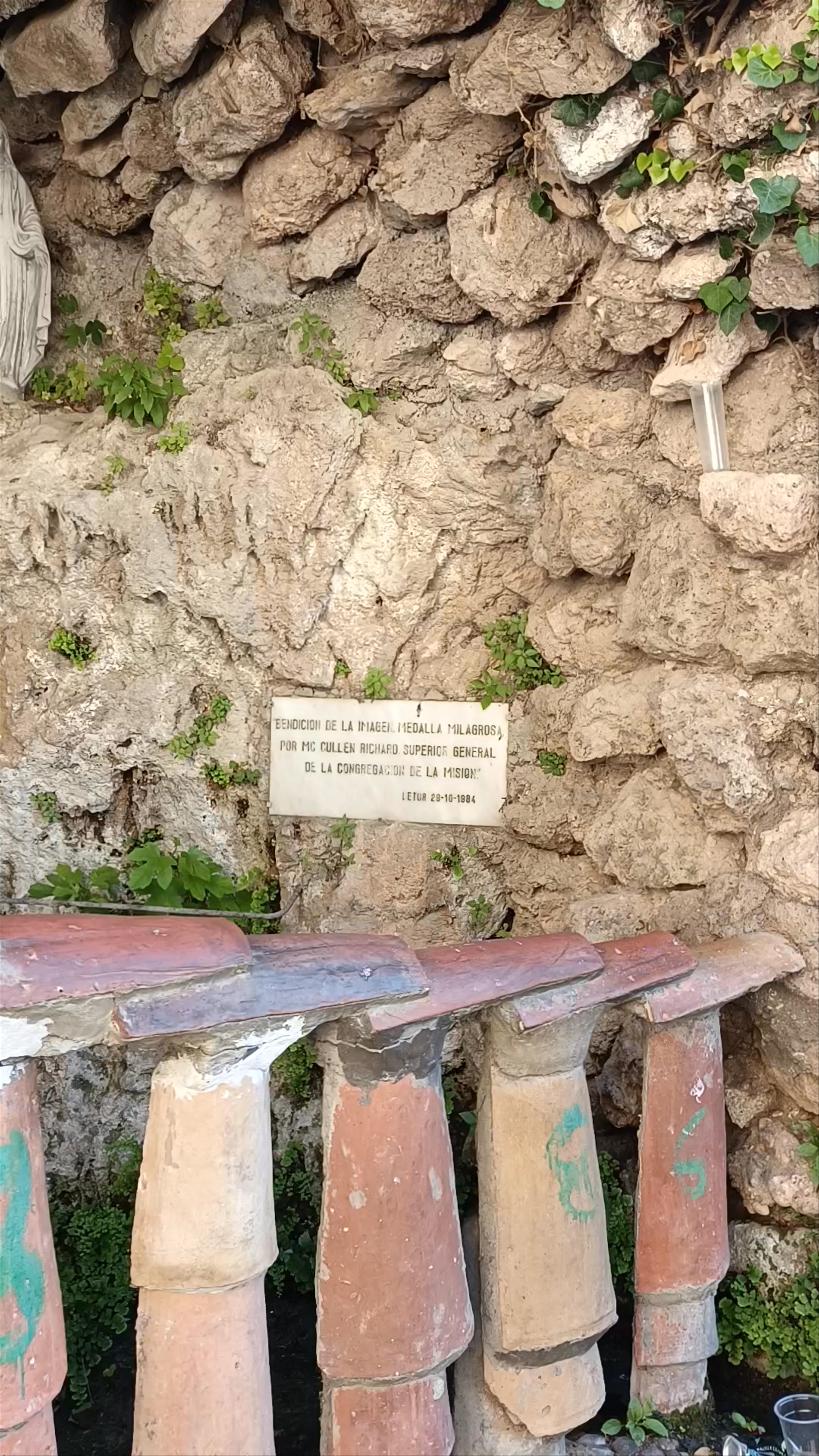 Serene Sacred Grotto at Jardines del Maestro Fernando in Letur, Spain