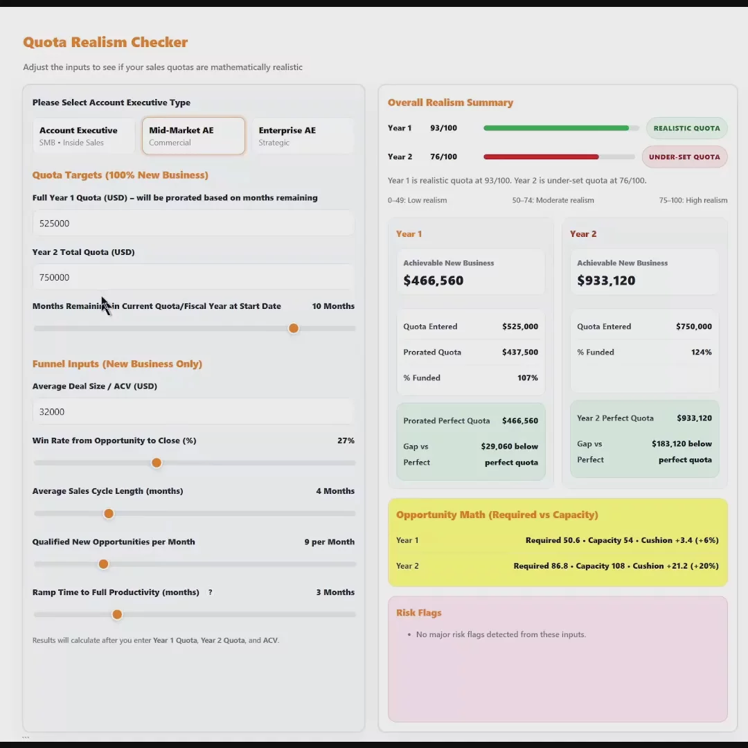 Sales Quota Calculator image 1