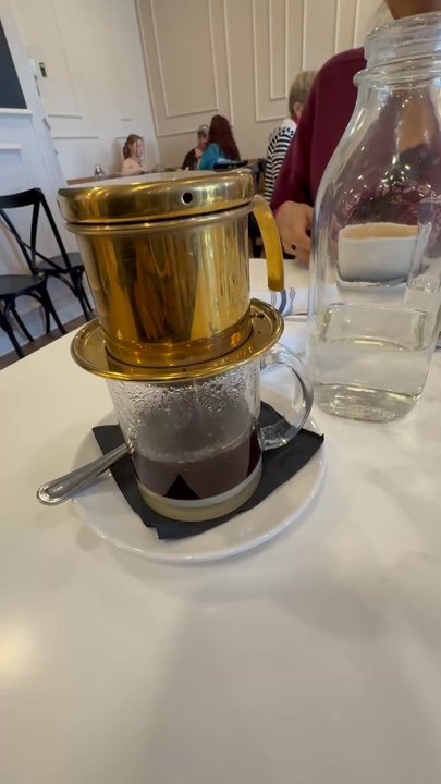 Teaspoon - Vietnamese coffee (fresh brew)! It has milk and syrup already in it. Once the brew is done, mix it with spoon. - Breakfast & Brunch Near Me - Tucson, Arizona