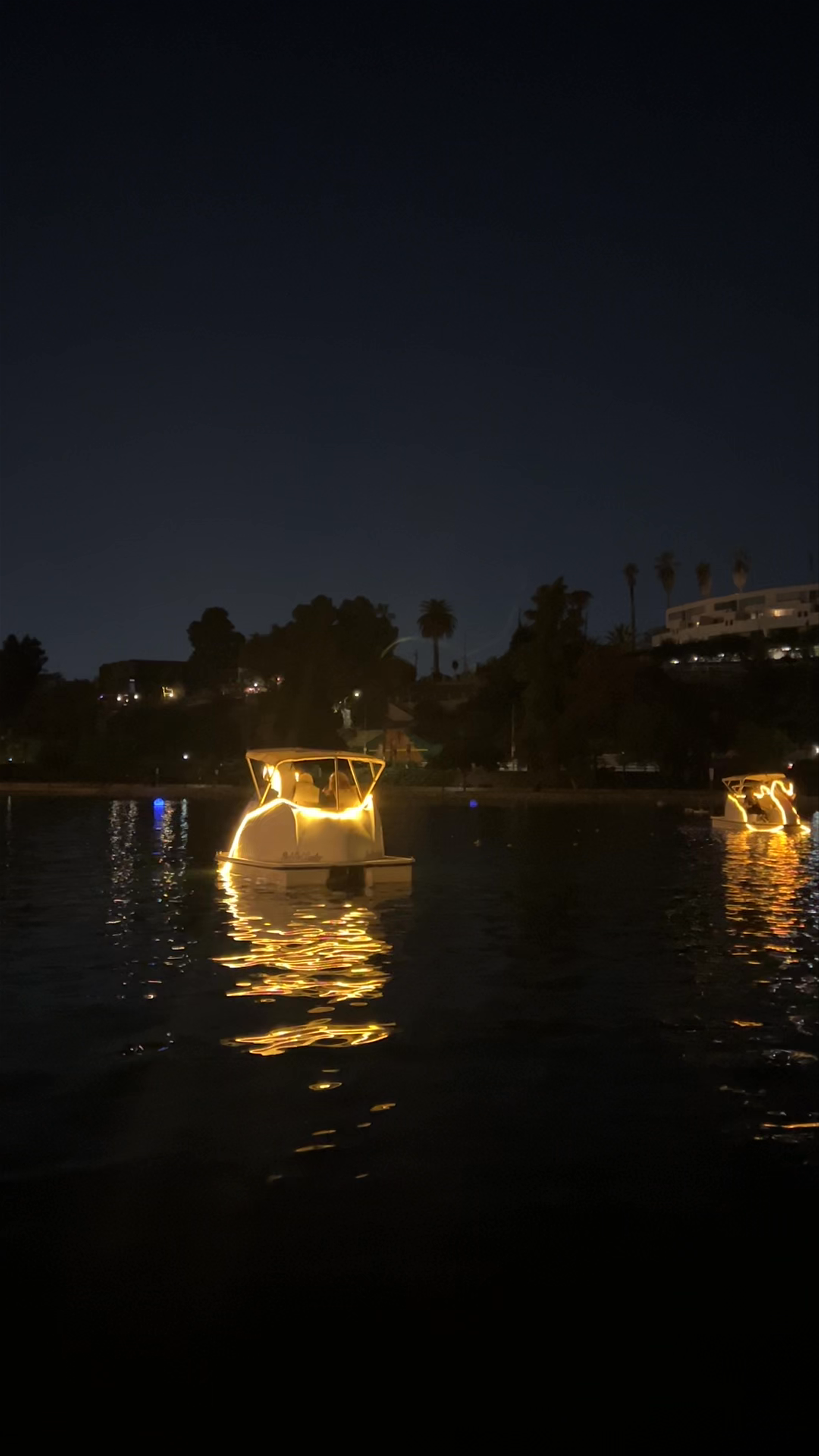 Echo Park Swan Boats Night Ride in Los Angeles