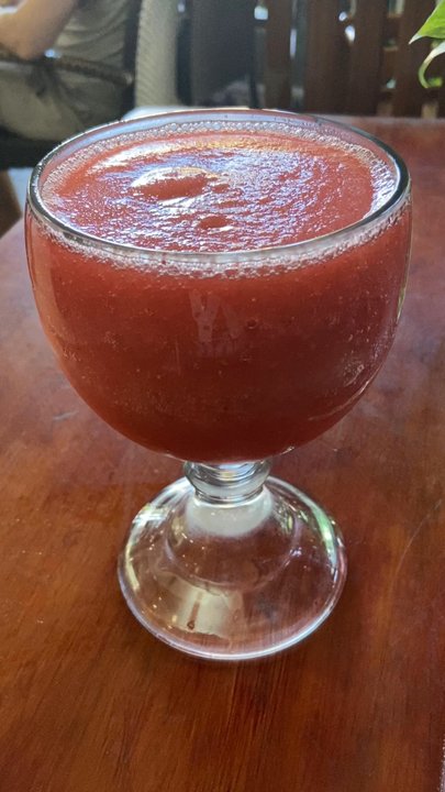 Natura - Beef tacos with strawberry margarita. Delicious ! - Vegetarian Near Me - Cancún, ROO