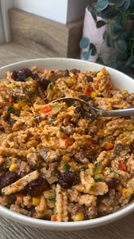 Cajun Honey Sausage Pasta Salad