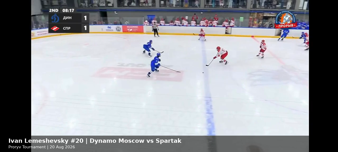 Ivan Lemeshevsky #20 — 2-on-1 Goal vs Spartak | Proryv Tournament