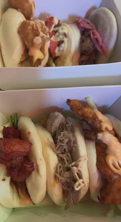Bend the Bao - Pork belly, duck, kimchee, shrimp, beef brisket, and crab cake - American Near Me - Orlando, Florida