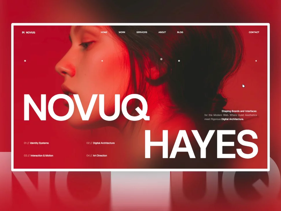 Checkout my 7th @Framer Template.Novuq · High-End Portfolio Template for Designers &amp; Creative StudiosThe page transitions are just 🤌🤩