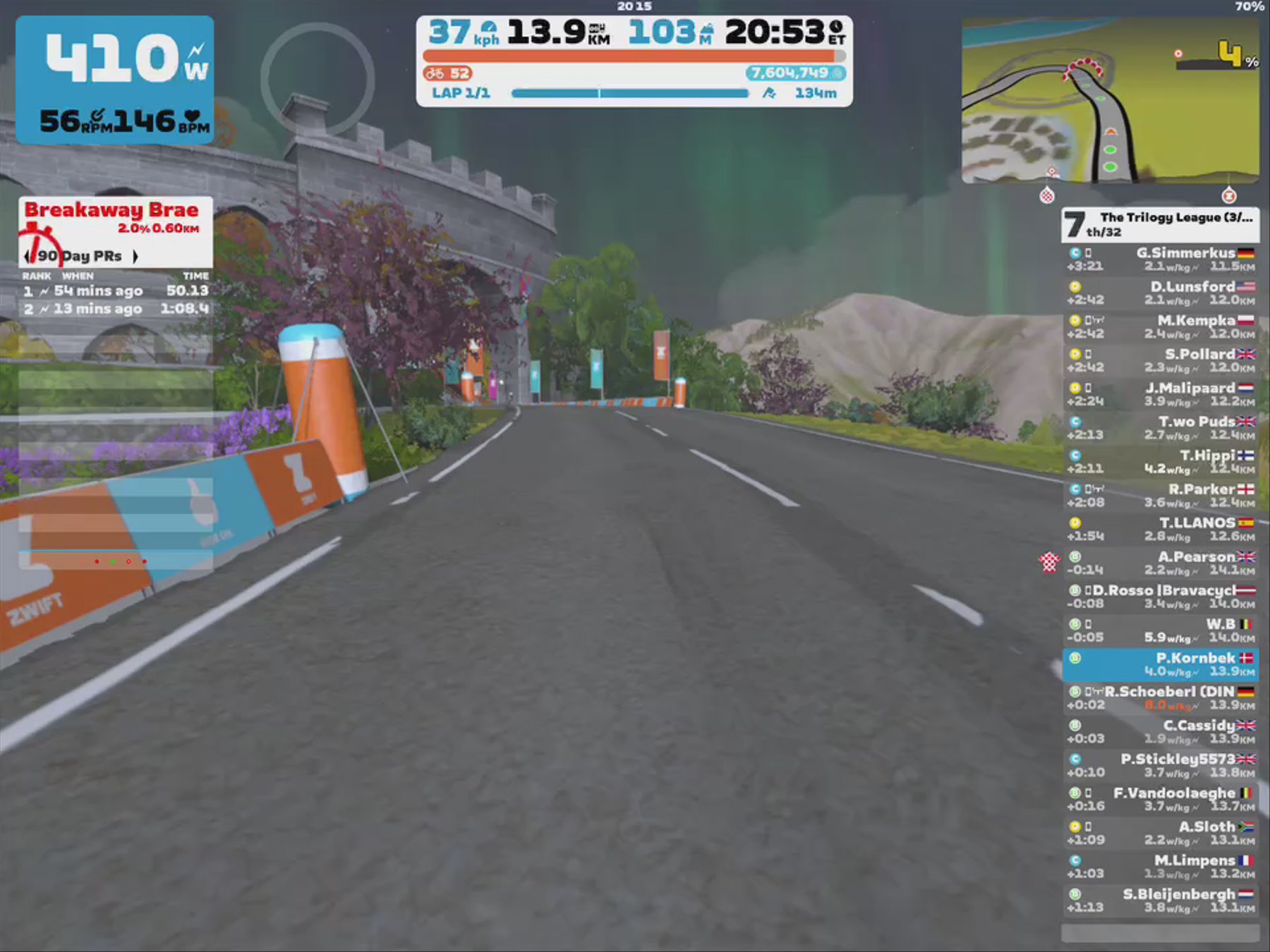 Zwift - Race: The Trilogy League (3/3) - Team INOX (B) on Rolling Highlands in Scotland