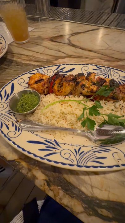 Ema - Faroe Islands Salmon Kebab* (Phenomenal!) - Mediterranean Near Me - Austin, Texas