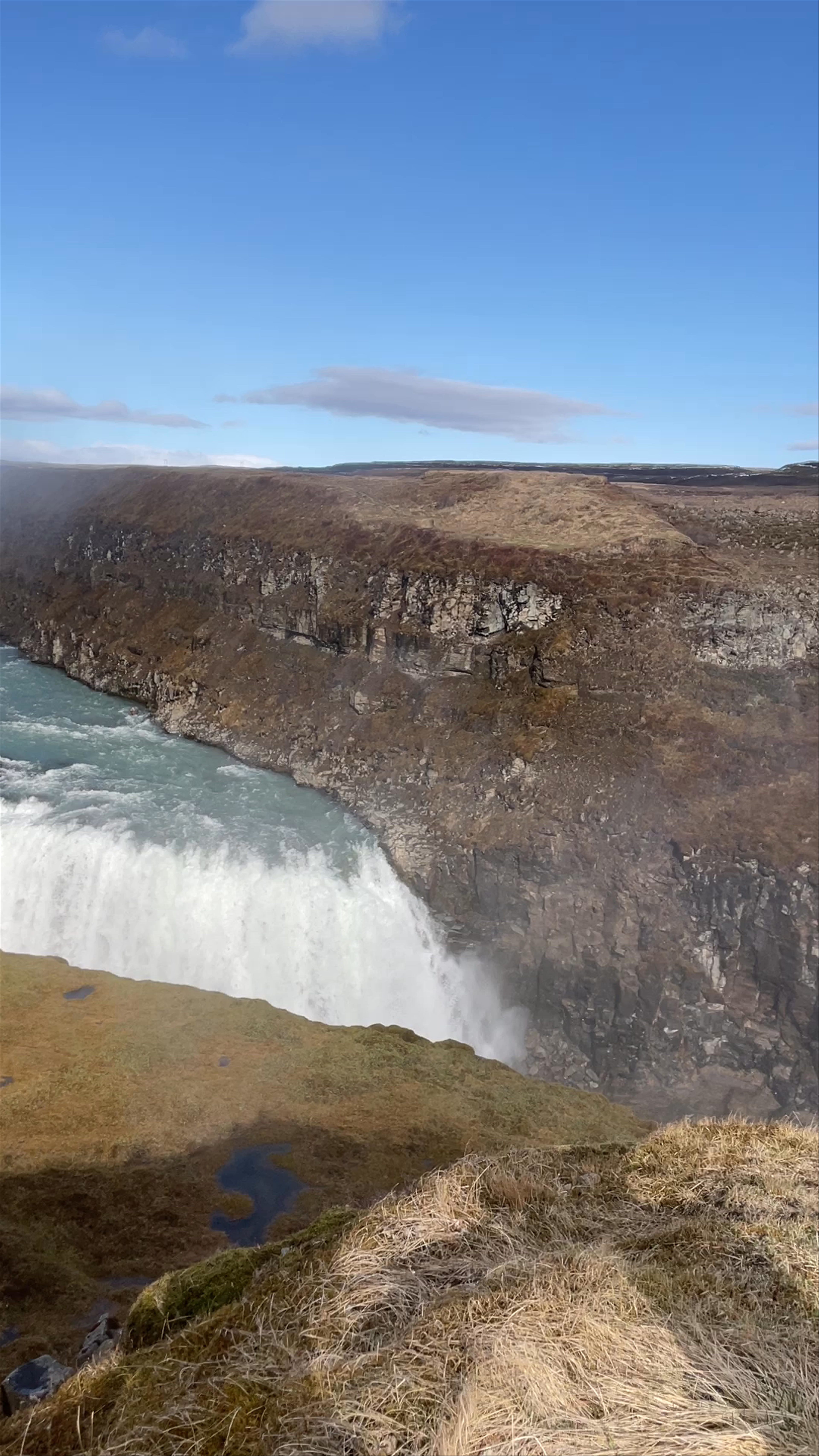 Gullfoss Waterfall lookout