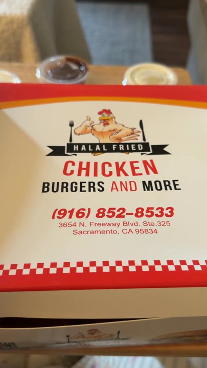 Halal Fried Chicken - look at that crispy chicken!! - Burgers Near Me - Sacramento, California