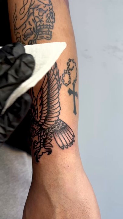 Crooked Heart - Trad eagle by vlad - Tattoo Near Me - Brooklyn, New York