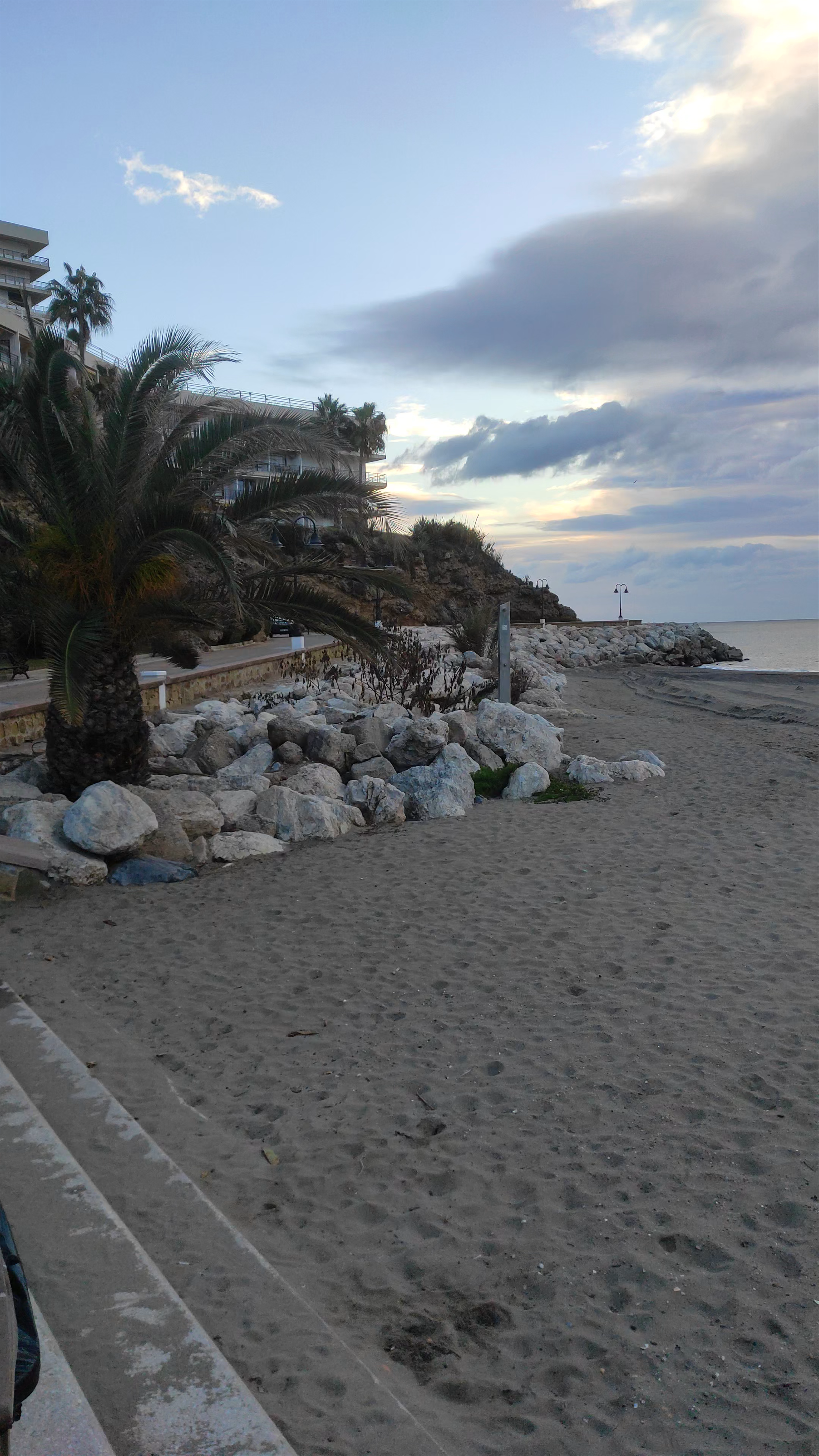 Peaceful Beach Walk at Playa Rincón del Sol, Torremolinos