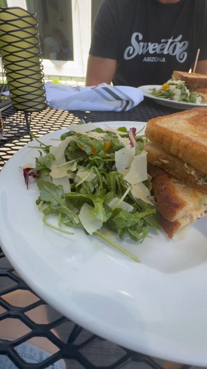 Board & Batten - Outside lunch ~ Tuna melts + chips - New American Near Me - Mesa, Arizona
