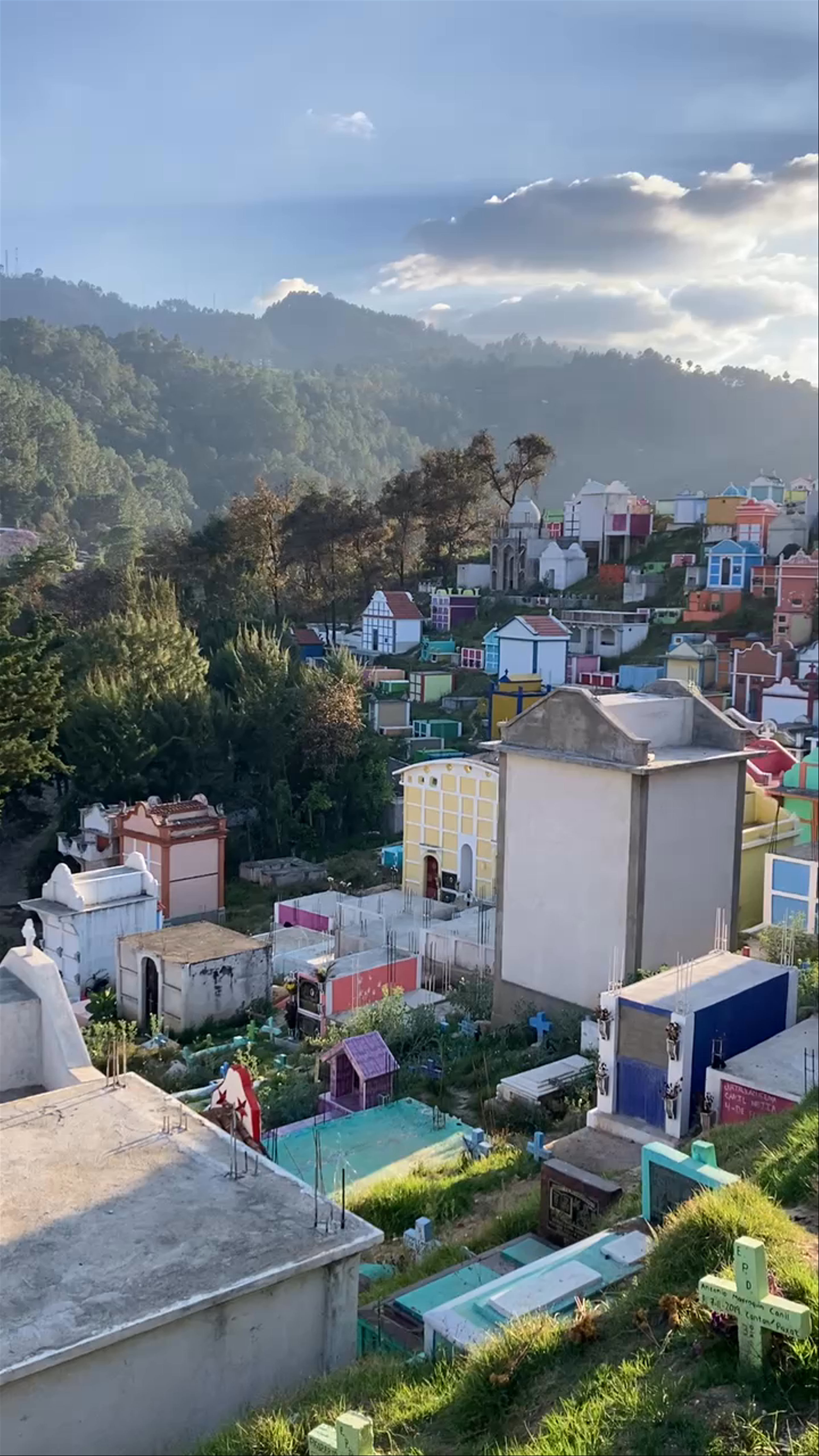 Cemetery in Chichicastenango: Colorful Tributes and Highland Mystique