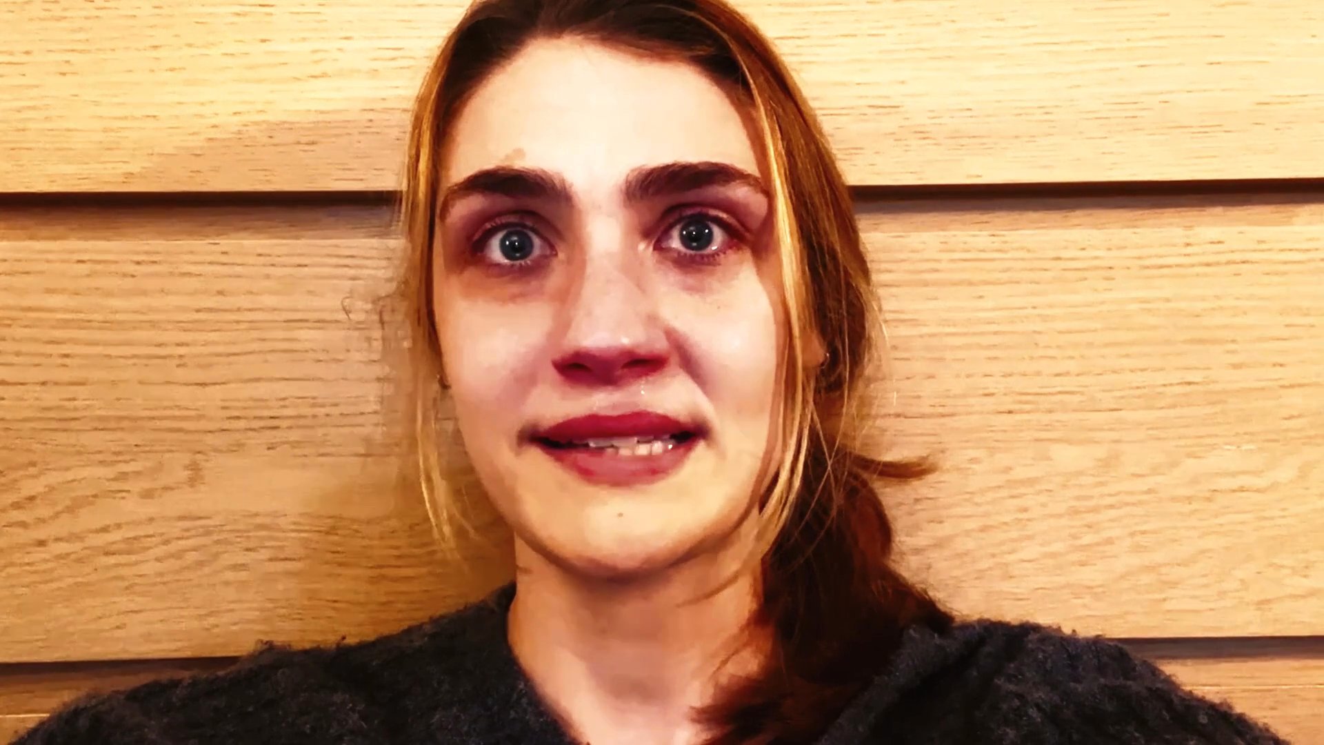 Two individuals deliver personal, emotionally charged monologues while facing the camera directly. The sequences capture raw, vulnerable reactions and facial expressions.