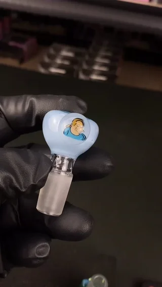 Preview pic of 14mm Single Hole Bowl Slide by Keys Glass