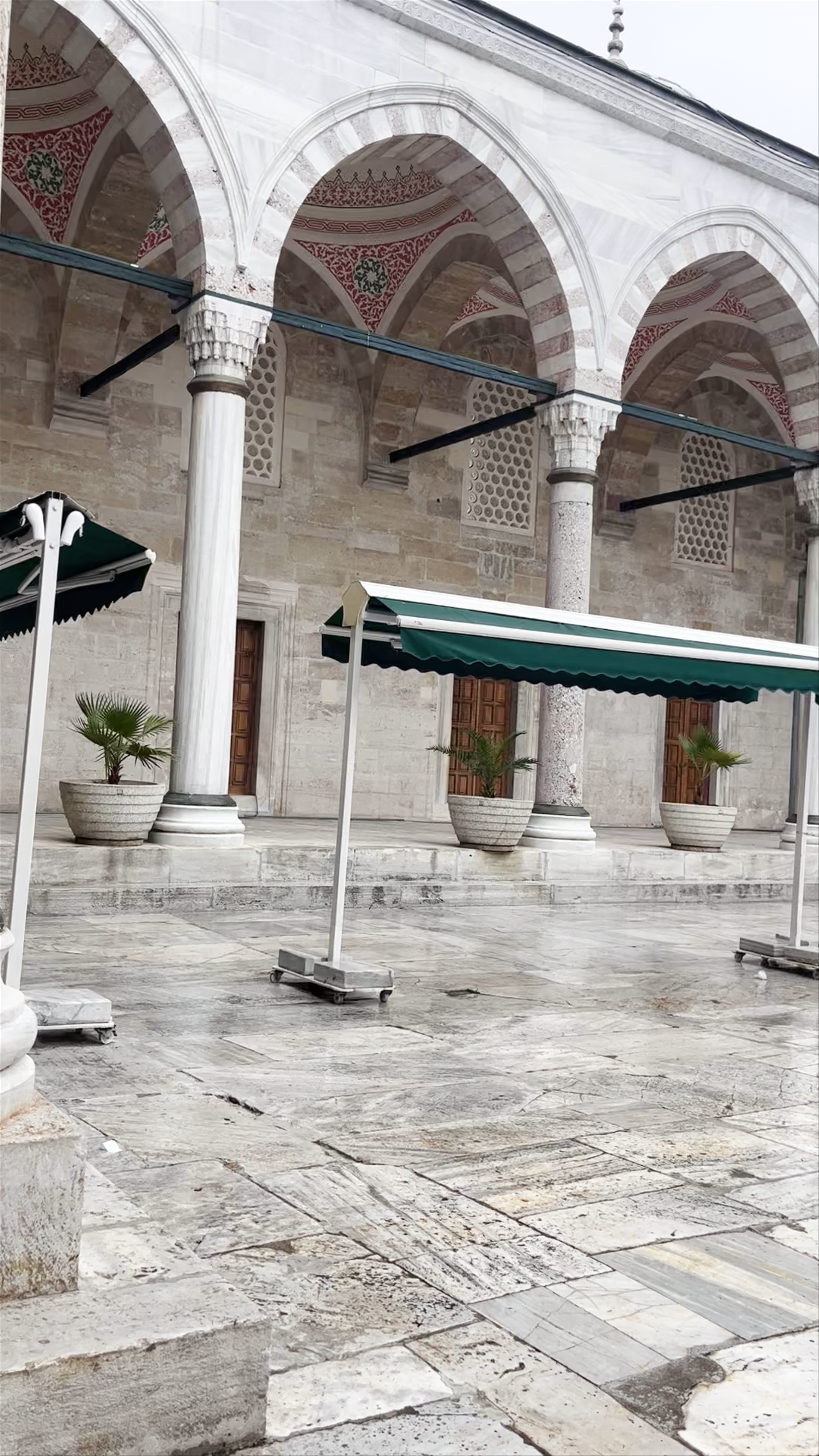 Serene Morning at Rüstem Paşa Mosque Courtyard, Istanbul