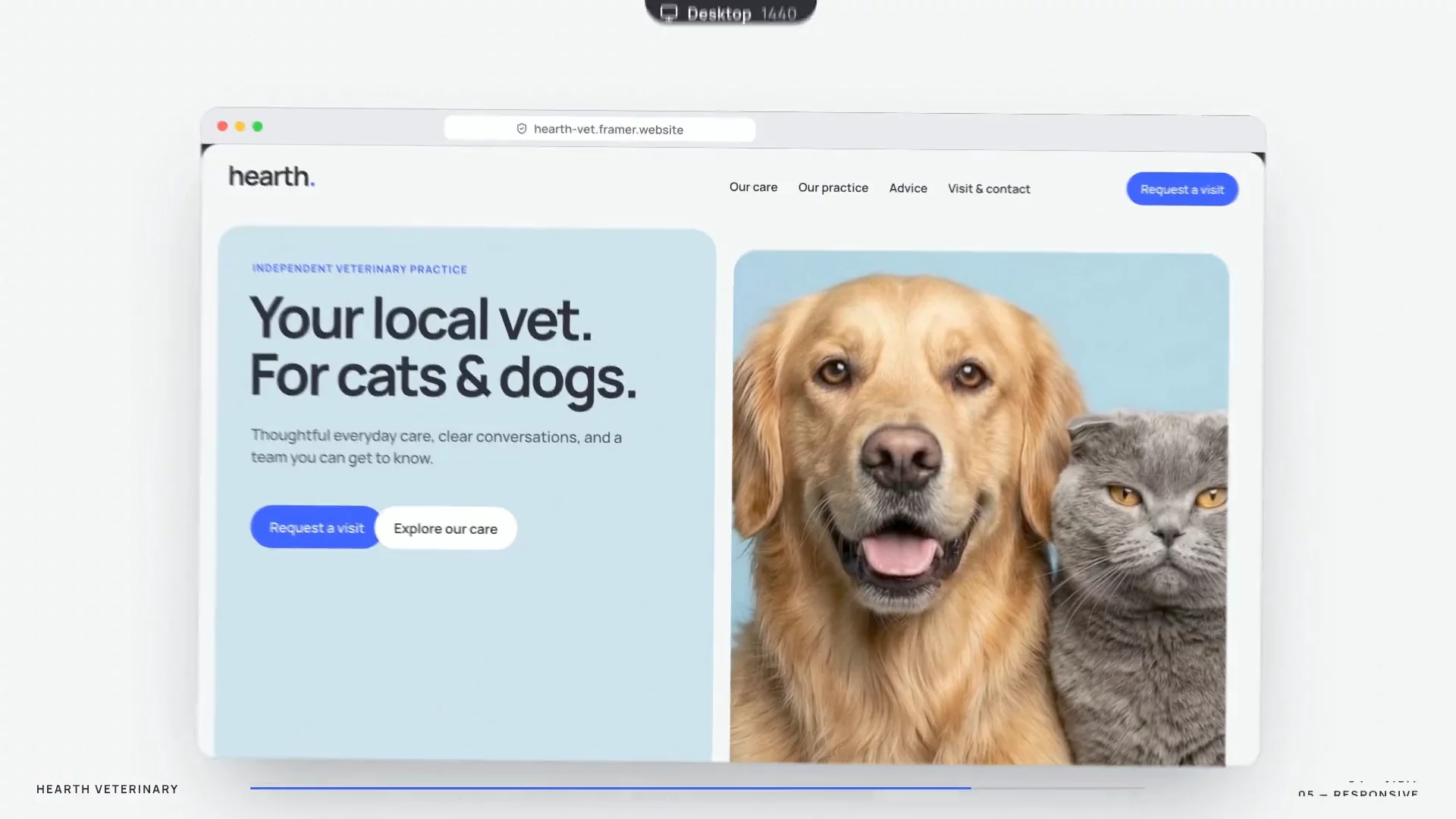 https://hearth-vet.framer.website/It's FREE template! Get it in my Profile!