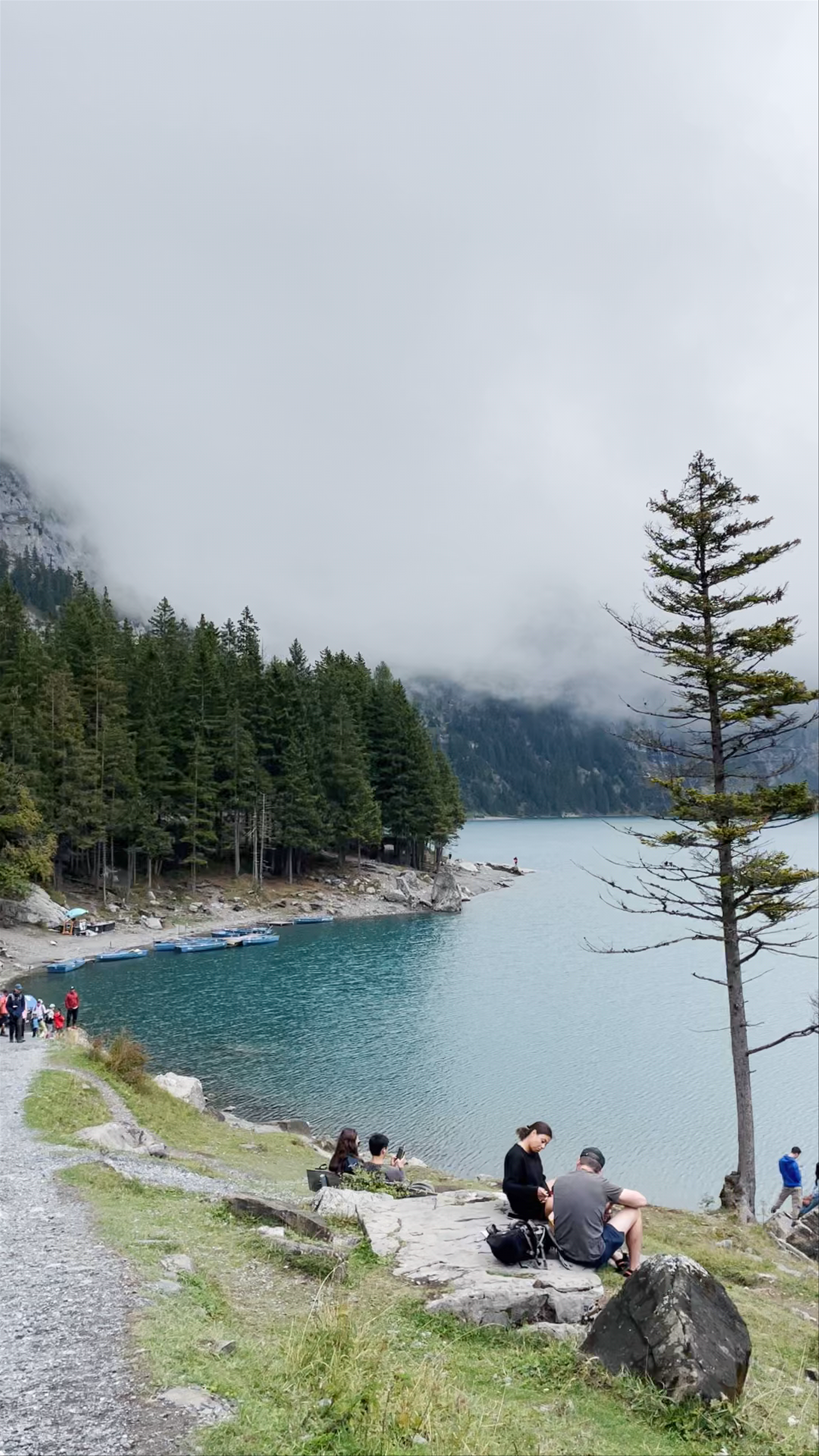 Misty Tranquility at Oeschinensee Lake, Kandersteg