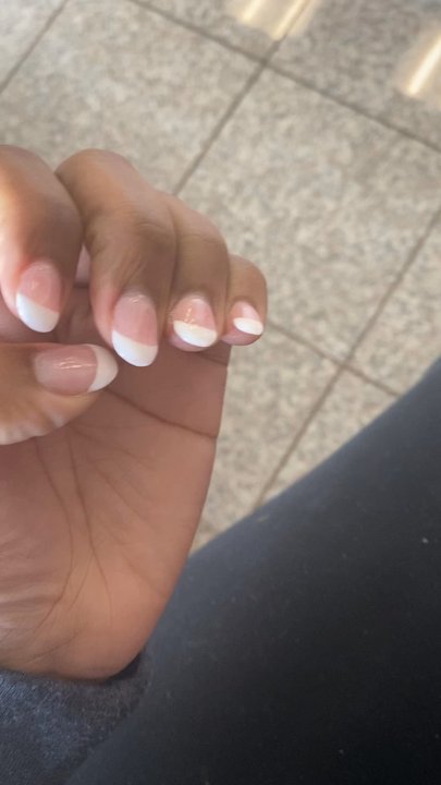 Paradise Nailbar - Pink and white gel overlay - Nail Salons Near Me - Cary, North Carolina