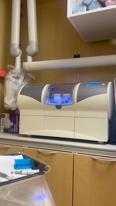 Dung Ryan O Y, DDS - My crown being carved out.  Scanned my tooth, created the crown, and put it on my tooth the same day! - General Dentistry Near Me - Waipahu, Hawaii