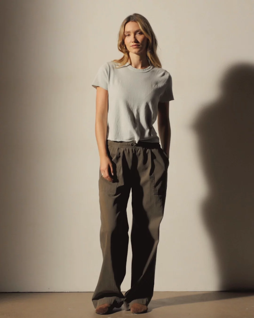 Slub Jersey Shrunken Tee - Celery Pigment | James Perse Los Angeles