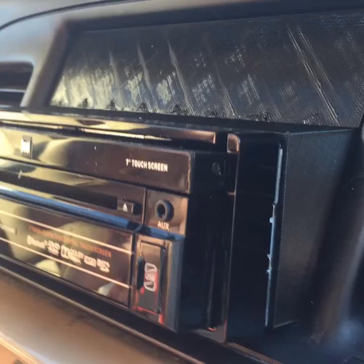 The Install Shop - Custom 3D printed Dashkit to make Flipout screen work in crown Vic. - Car Stereo Installation Near Me - San Antonio, Texas