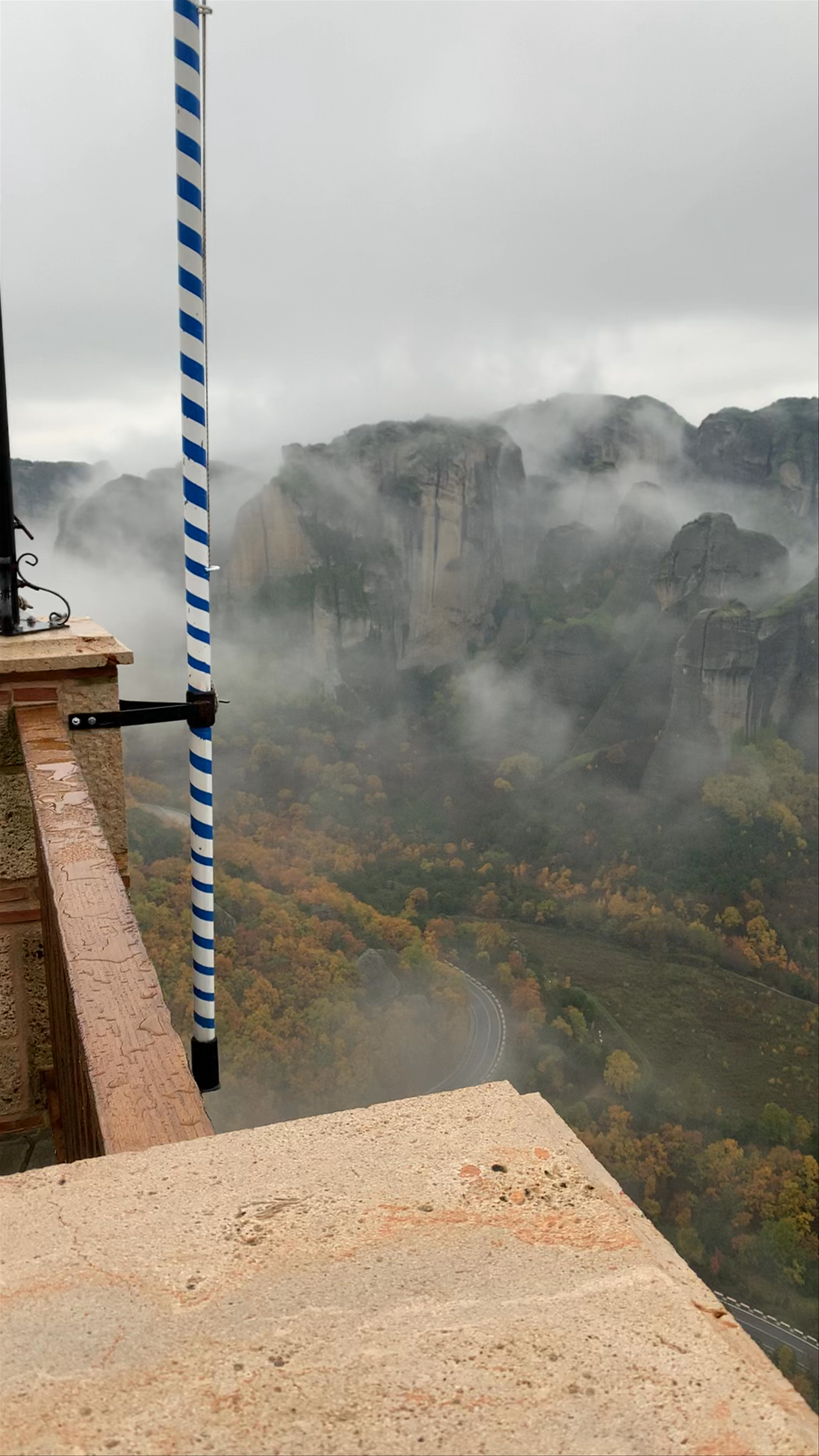 Meteora Mystique: Fog and Fall Colors in Kalabaka, Greece