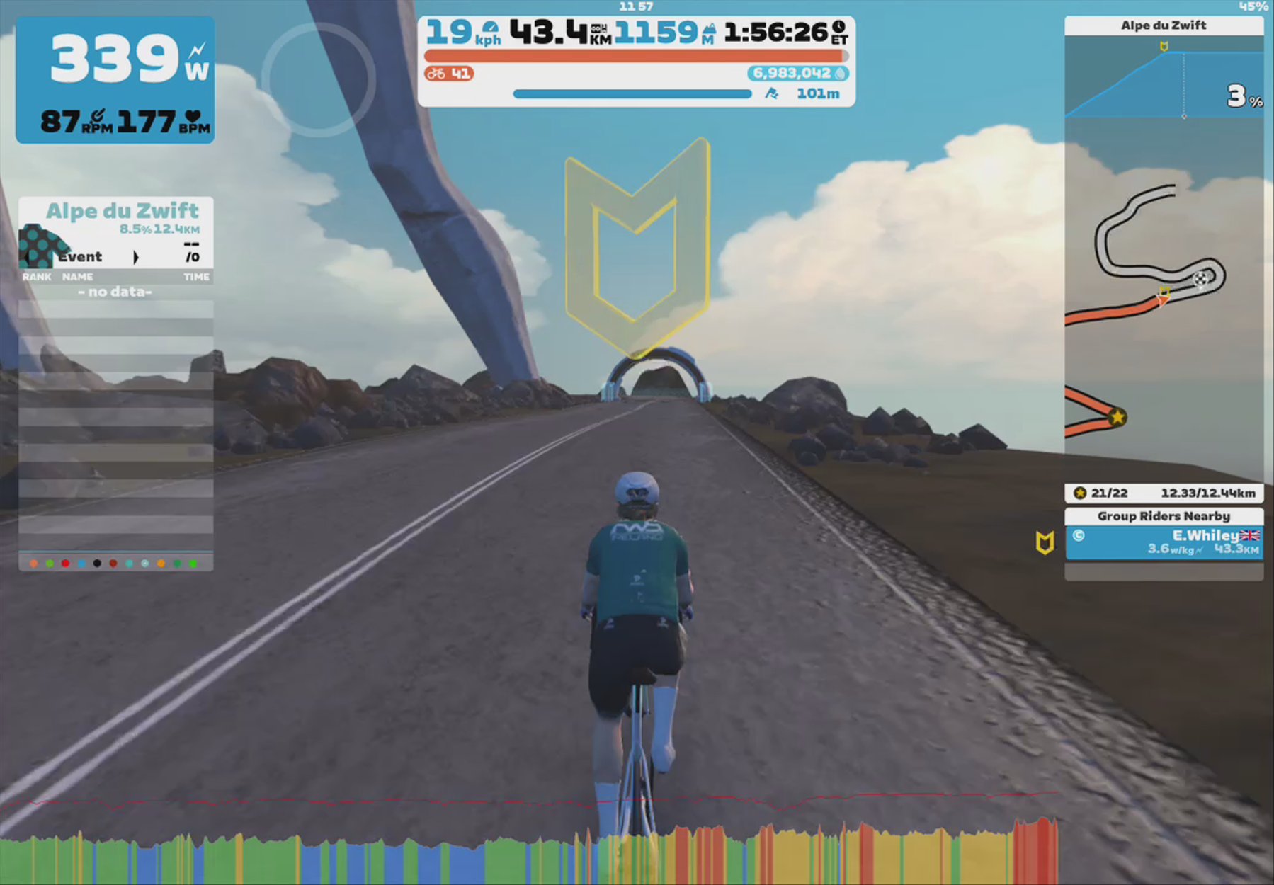 Zwift - Group Ride: Intergalactic Cycling Club on Accelerate to Elevate in Watopia