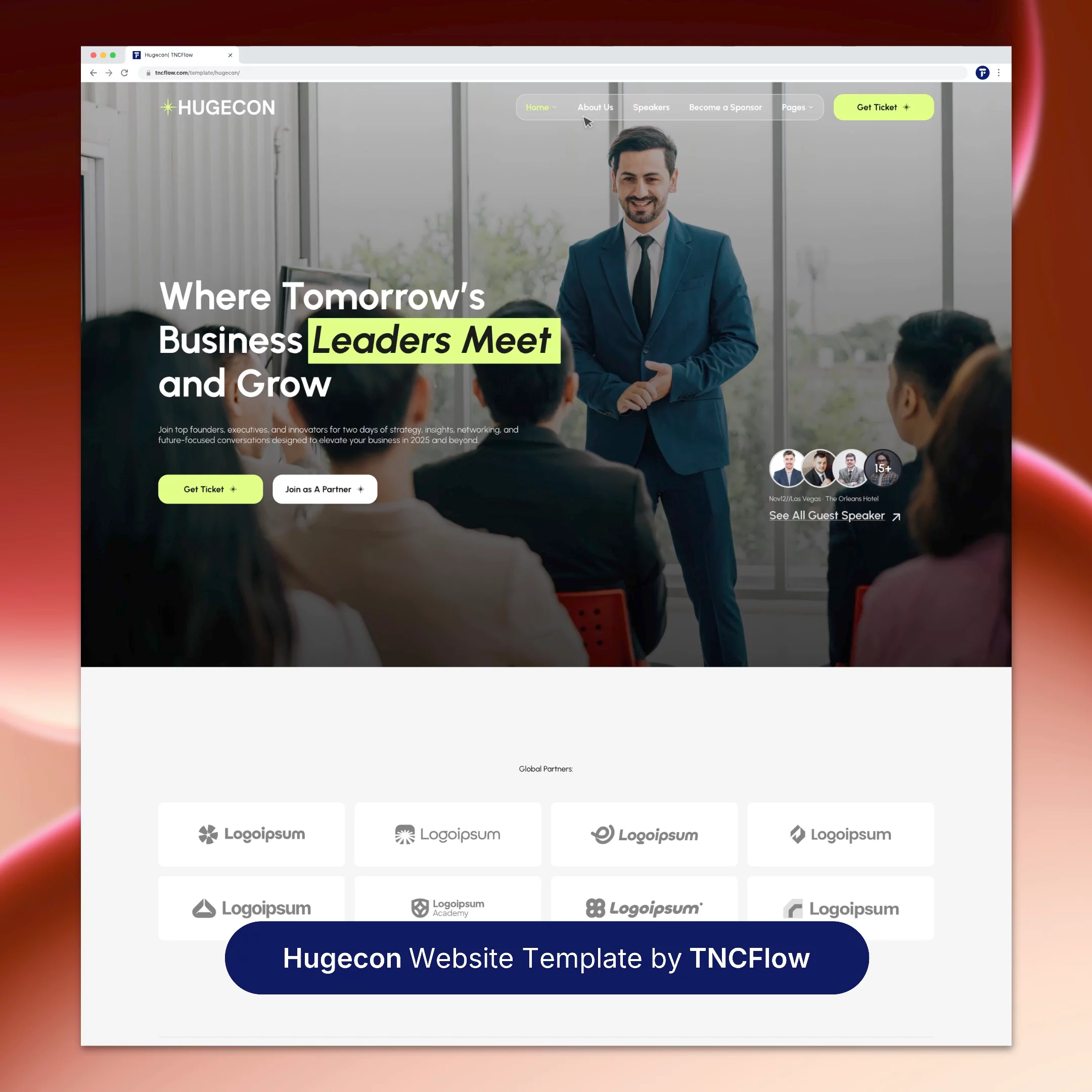 The stage is set. Your event is next. 🎤⚡Meet Hugecon — a bold event website template built for conferences, meetups, summits, festivals, and exhibitions. Bring your event to life with multiple home layouts, speaker profiles, schedules, ticket pages, sponsorship enquiries, and event content, giving attendees everything they need before the doors open.Explore Hugecon → https://framer.link/yZp1Nfy