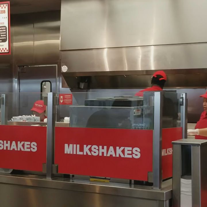 Five Guys - It is pretty open so you can hear everybody talkin and them shouting out the orders - Burgers Near Me - Indianapolis, Indiana