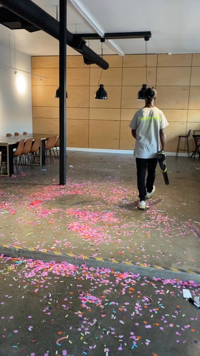 Green Clean Pros - Behind the Scenes: Green Clean Pros taking care of the most epic mess! - Carpet Cleaning Near Me