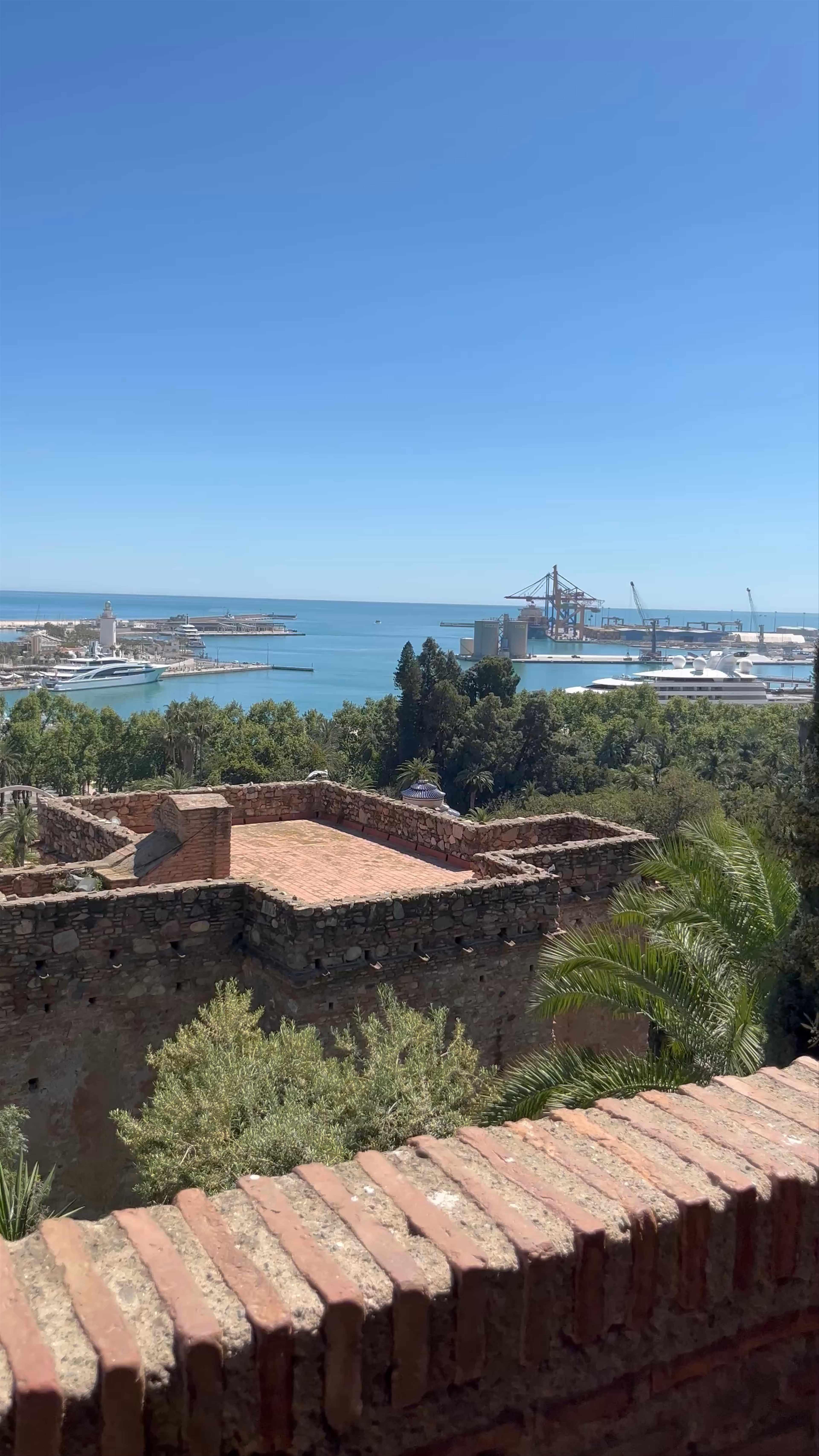 Breathtaking Views from Alcazaba Fortress Over Málaga Bay
