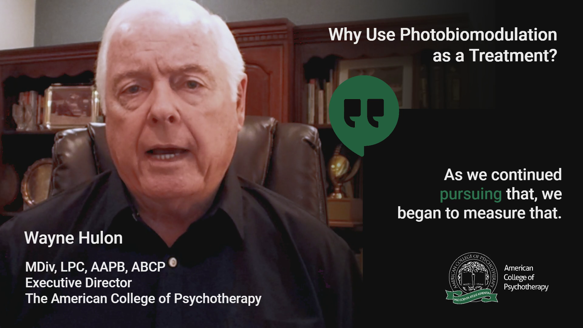 Does Photobiomodulation Fit into Psychotherapy