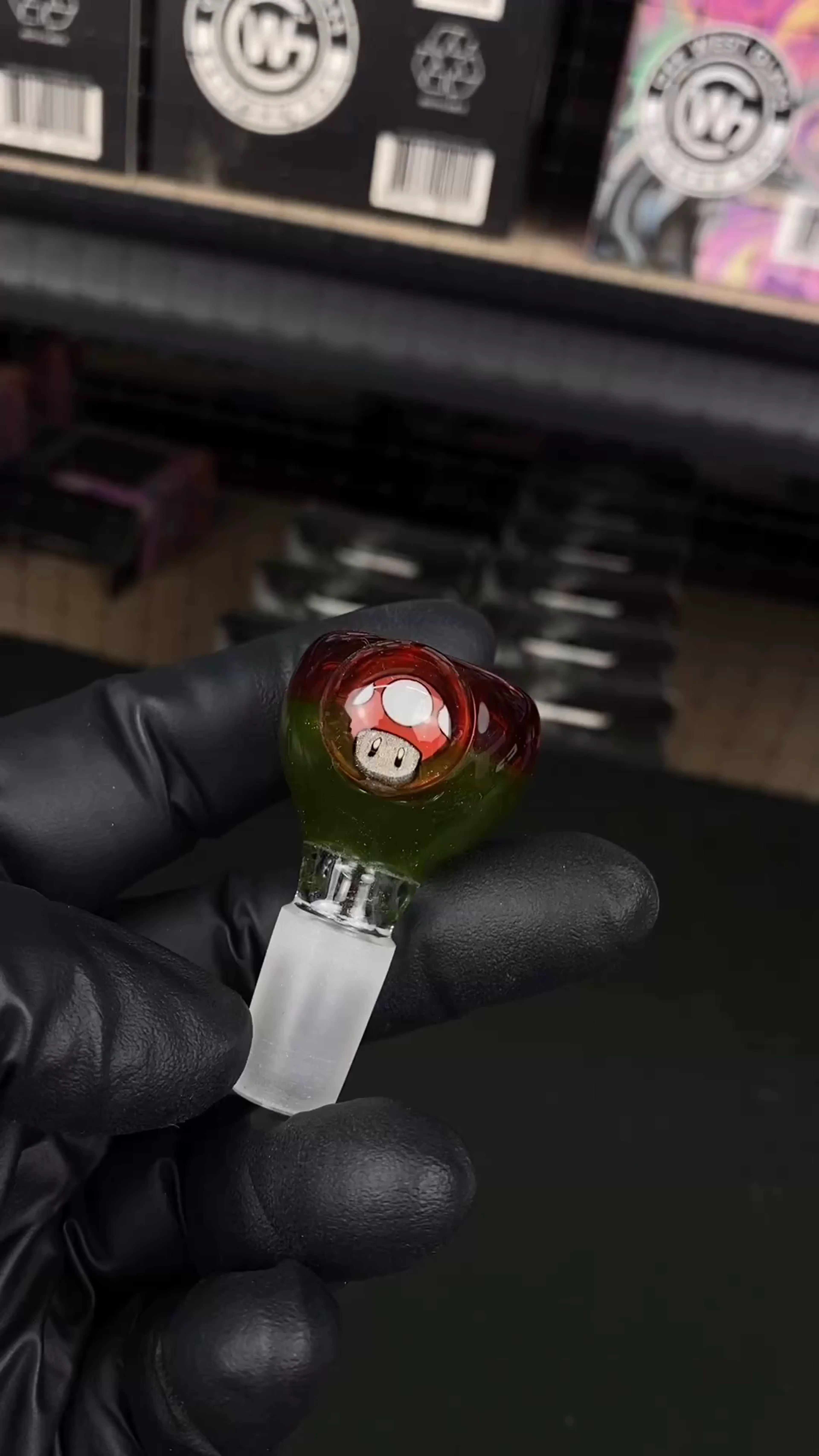 Preview pic of 14mm Single Hole Bowl Slide by Keys Glass
