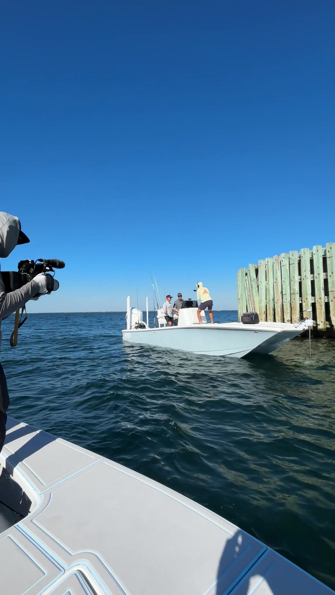 Behind the scenes of filming with Power Pole for t...