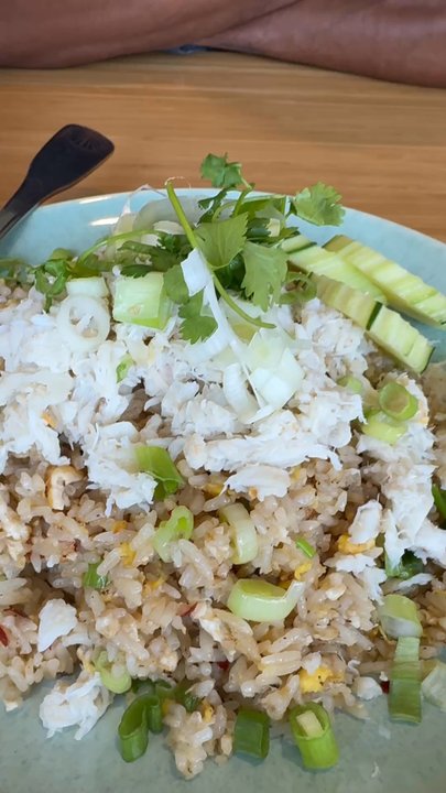 Nawa Thai - Crab Fried Rice ($23.95) Medium Spicy , good amount of real crab - Thai Near Me - Manhattan Beach, California