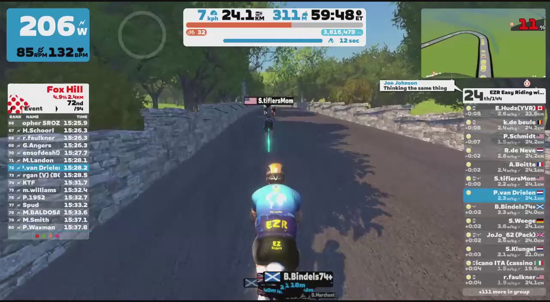 Zwift - Group Ride: EZR Easy Riding with EZ (D) on Greater London Loop Reverse in London