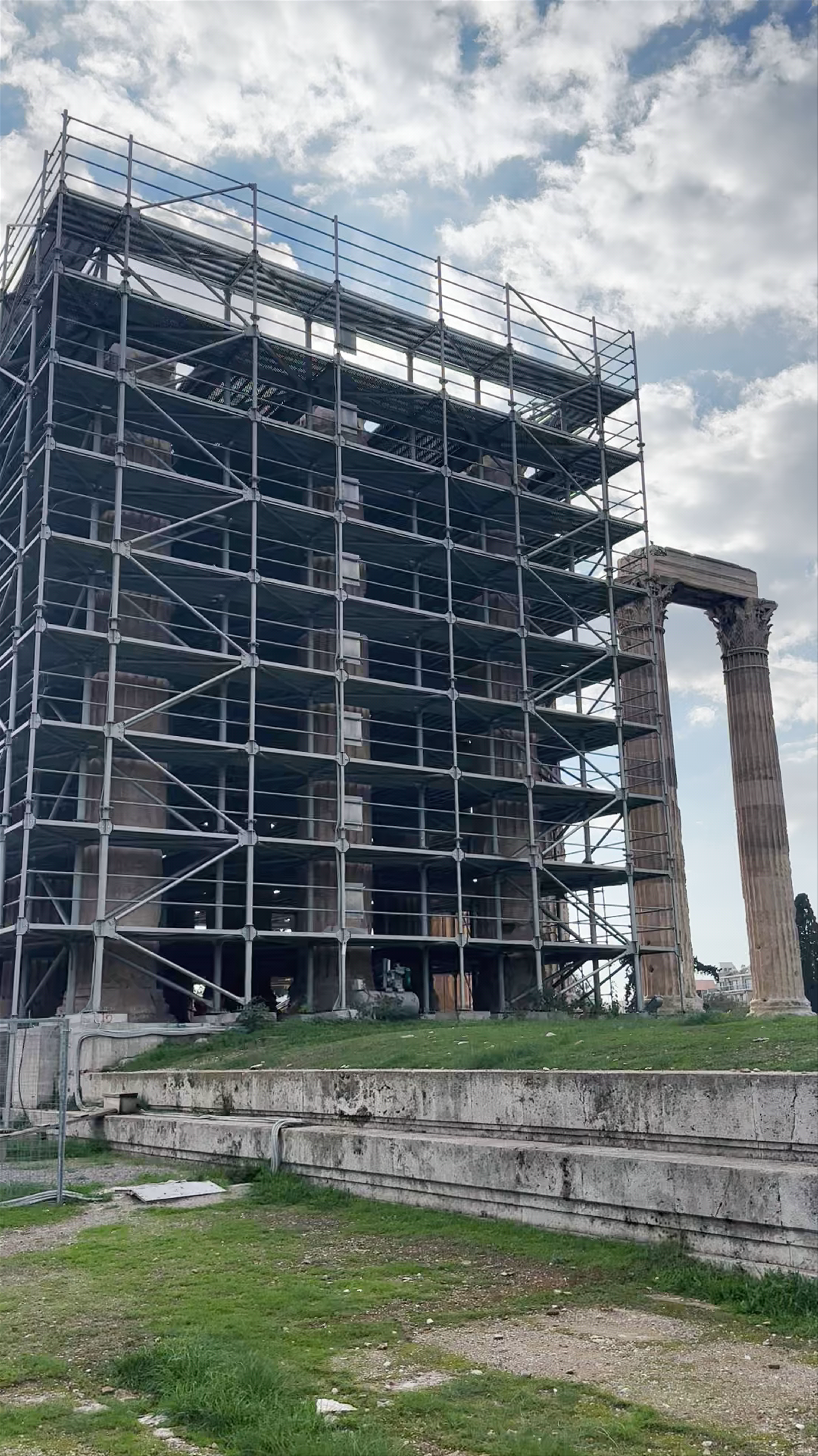 Temple of Olympian Zeus in Athens: Majestic Ruins Under Restoration