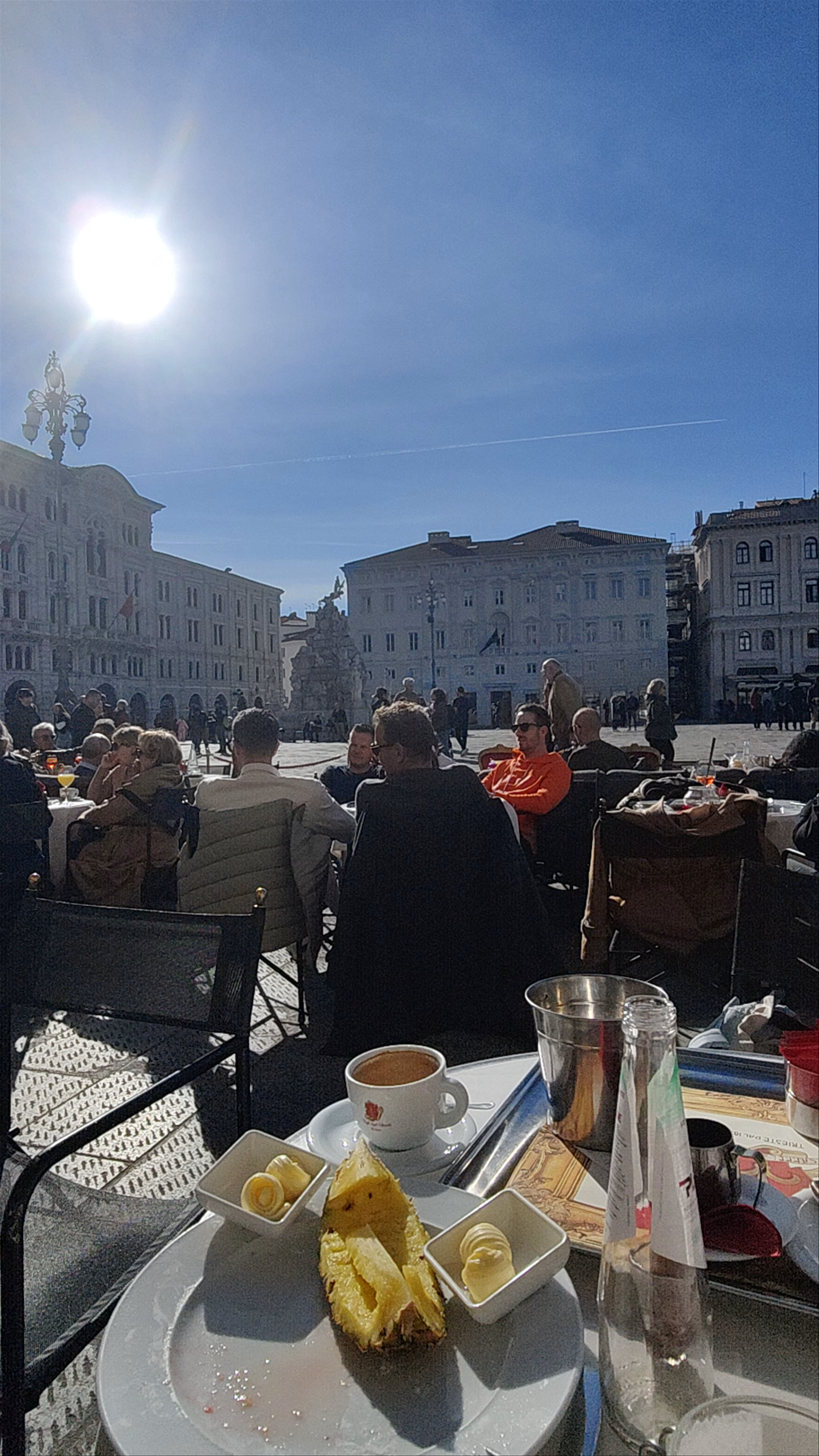 Sunlit Café Moments at Caffè degli Specchi, Trieste