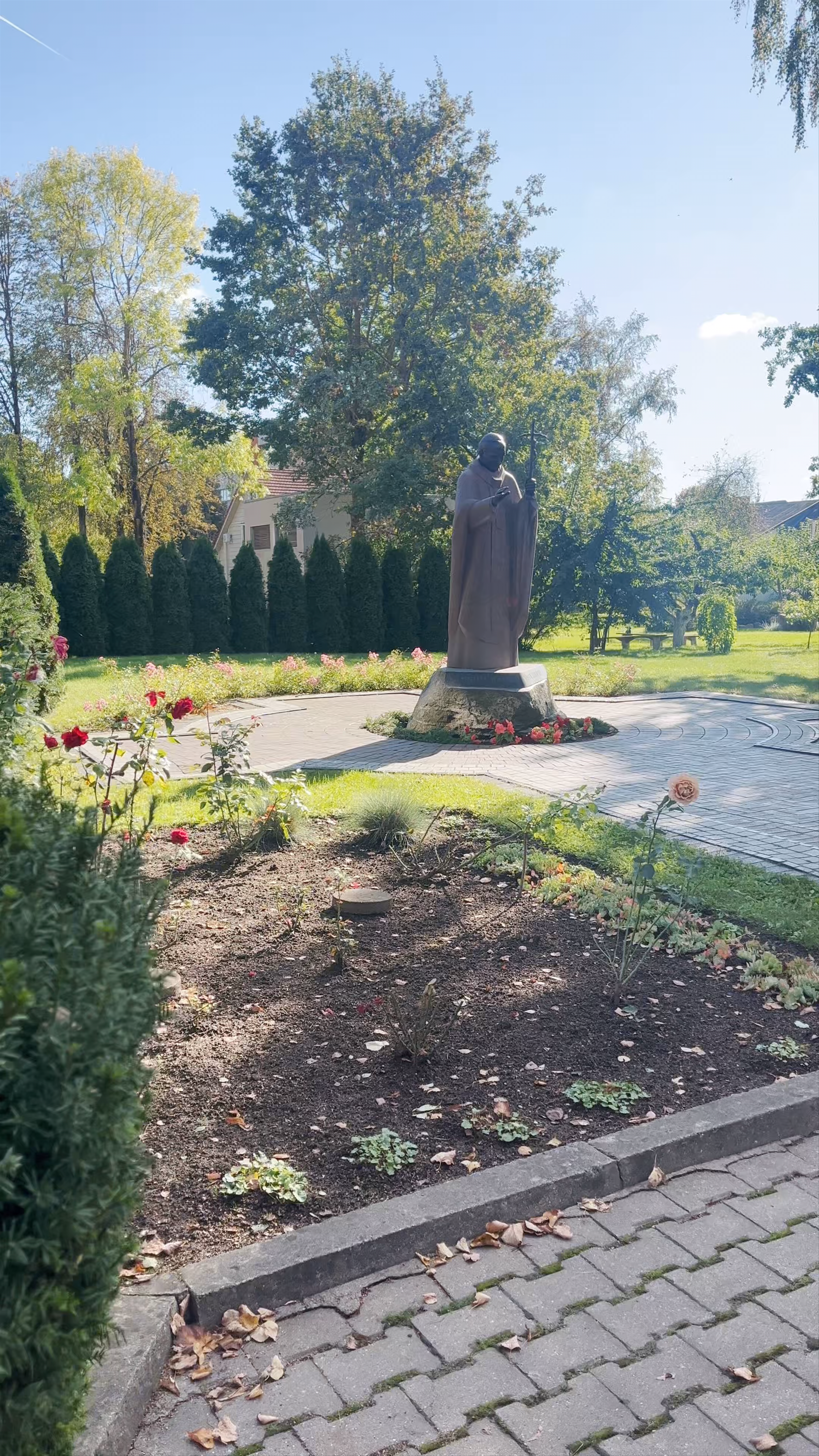 St. Ignatius Loyola Church Garden Stroll in Šiauliai, Lithuania