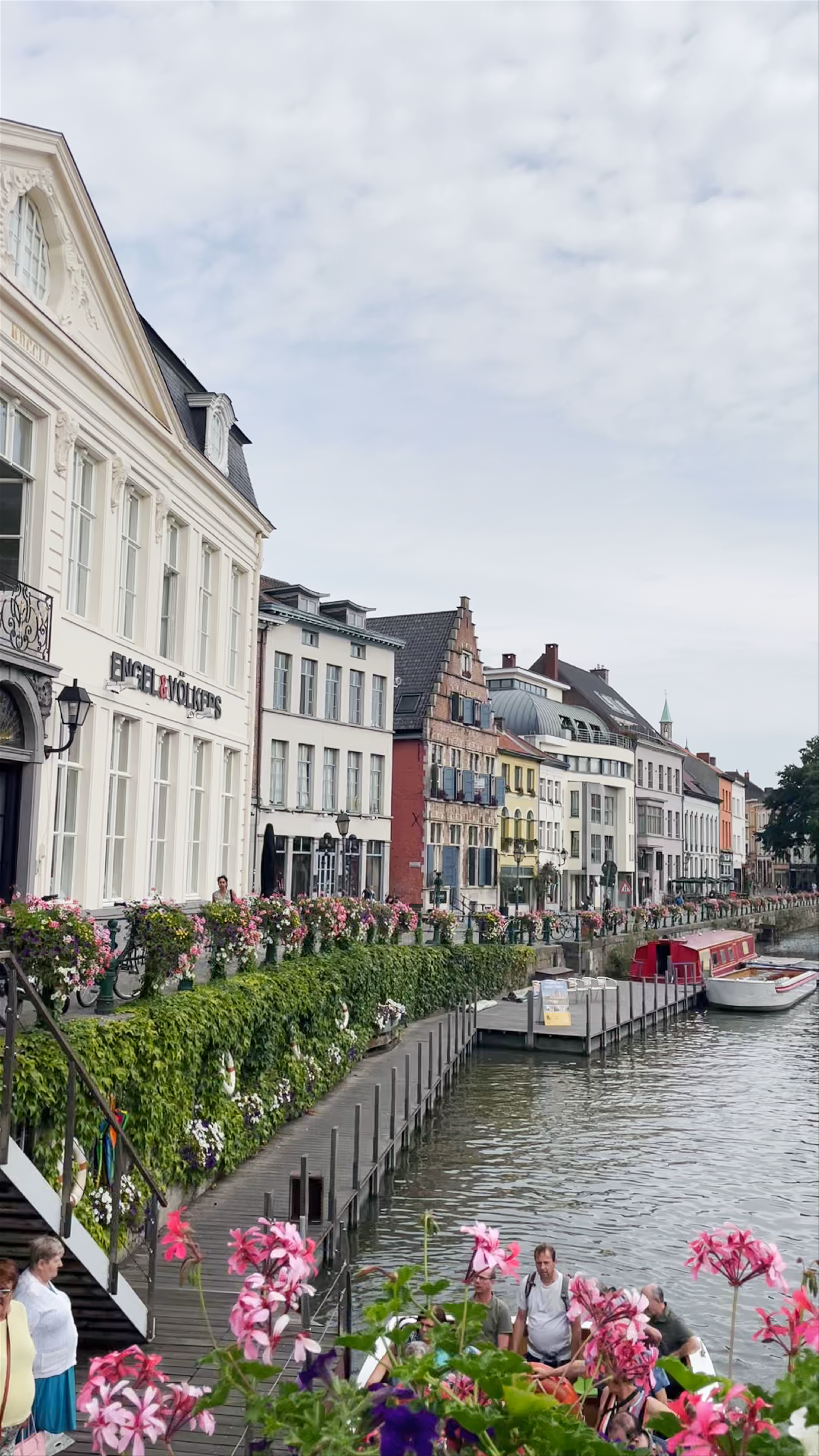 Scenic Canal Walk along Reep, Ghent, Belgium