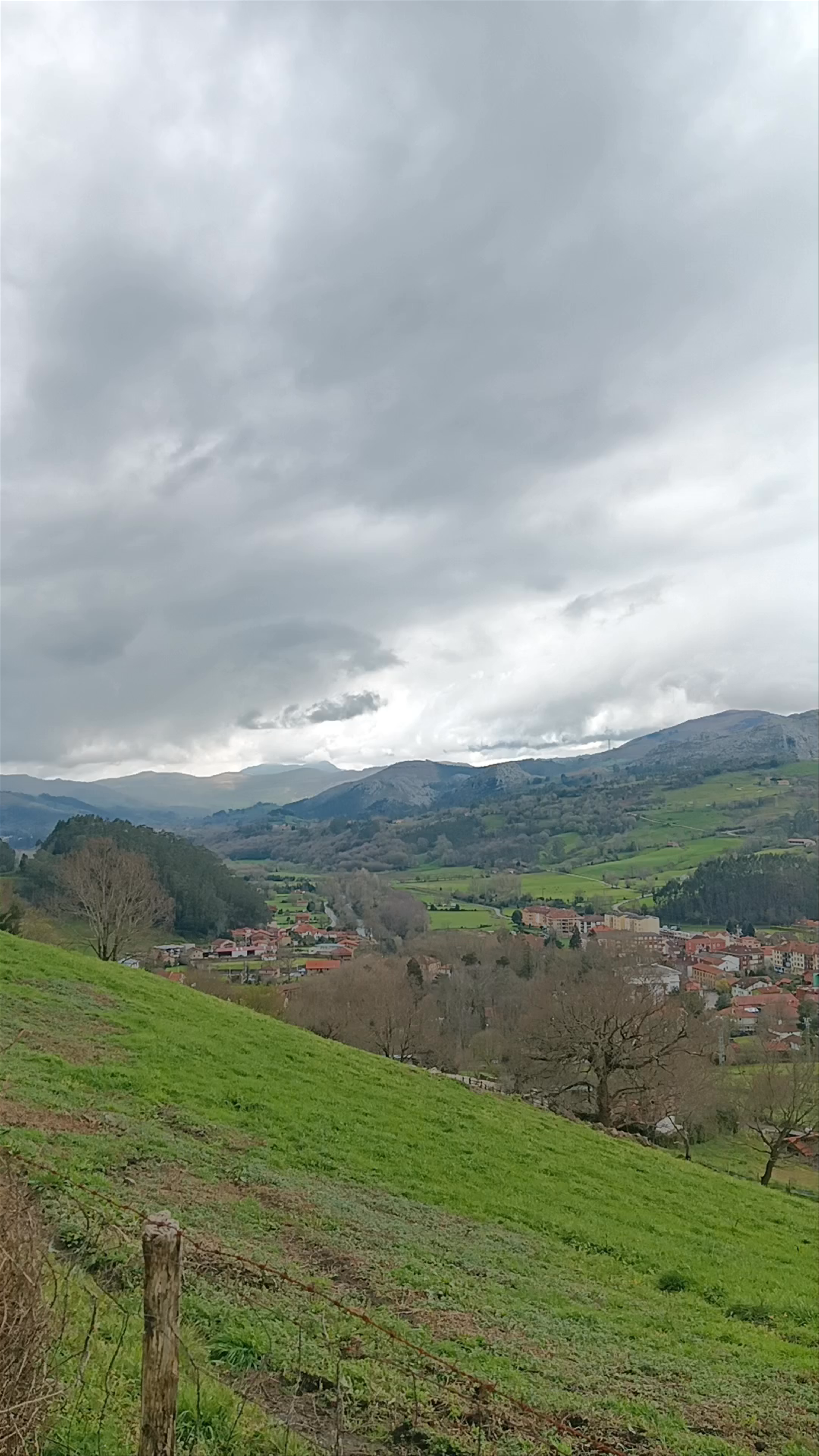 Scenic Green Hills and Village Views of Liérganes, Cantabria