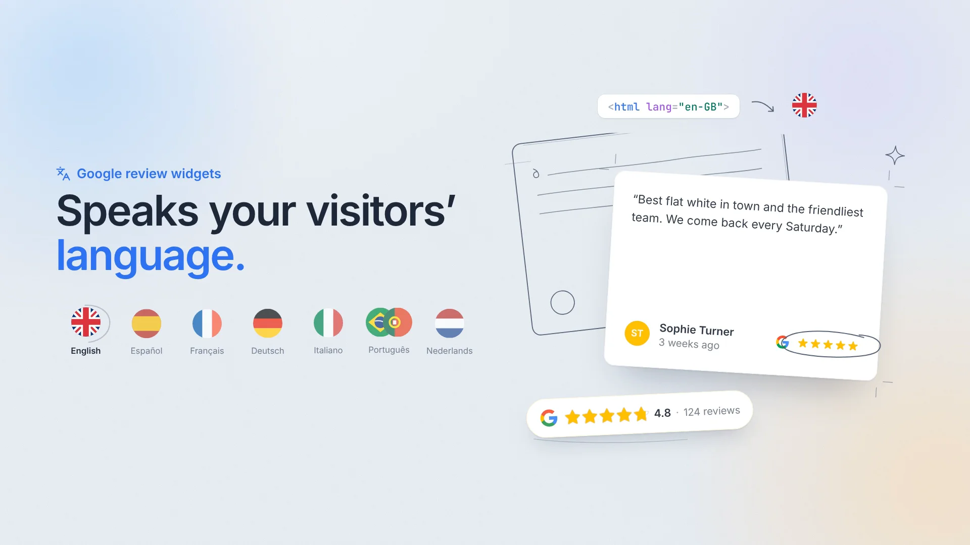 Our Google Review widget now fully supports 7 more languages, and has can now be auto translated by browsers for the languages not supported in our list.Get started here - https://framer.link/aObOqx6