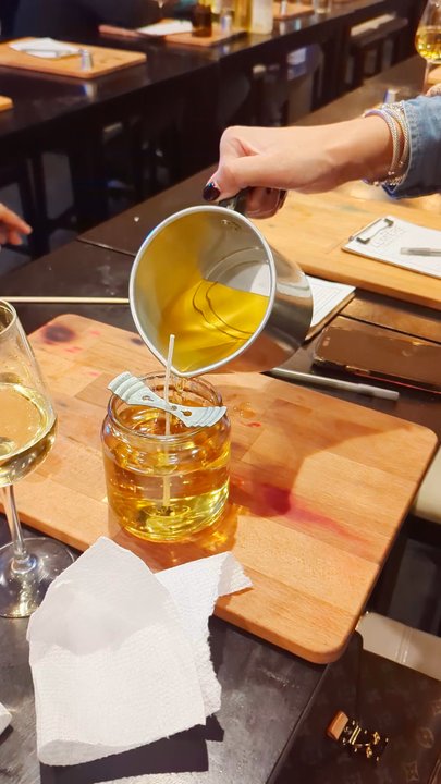 Lumiere Candle Studio - Pouring the wax - Candle Stores Near Me - Baltimore, Maryland