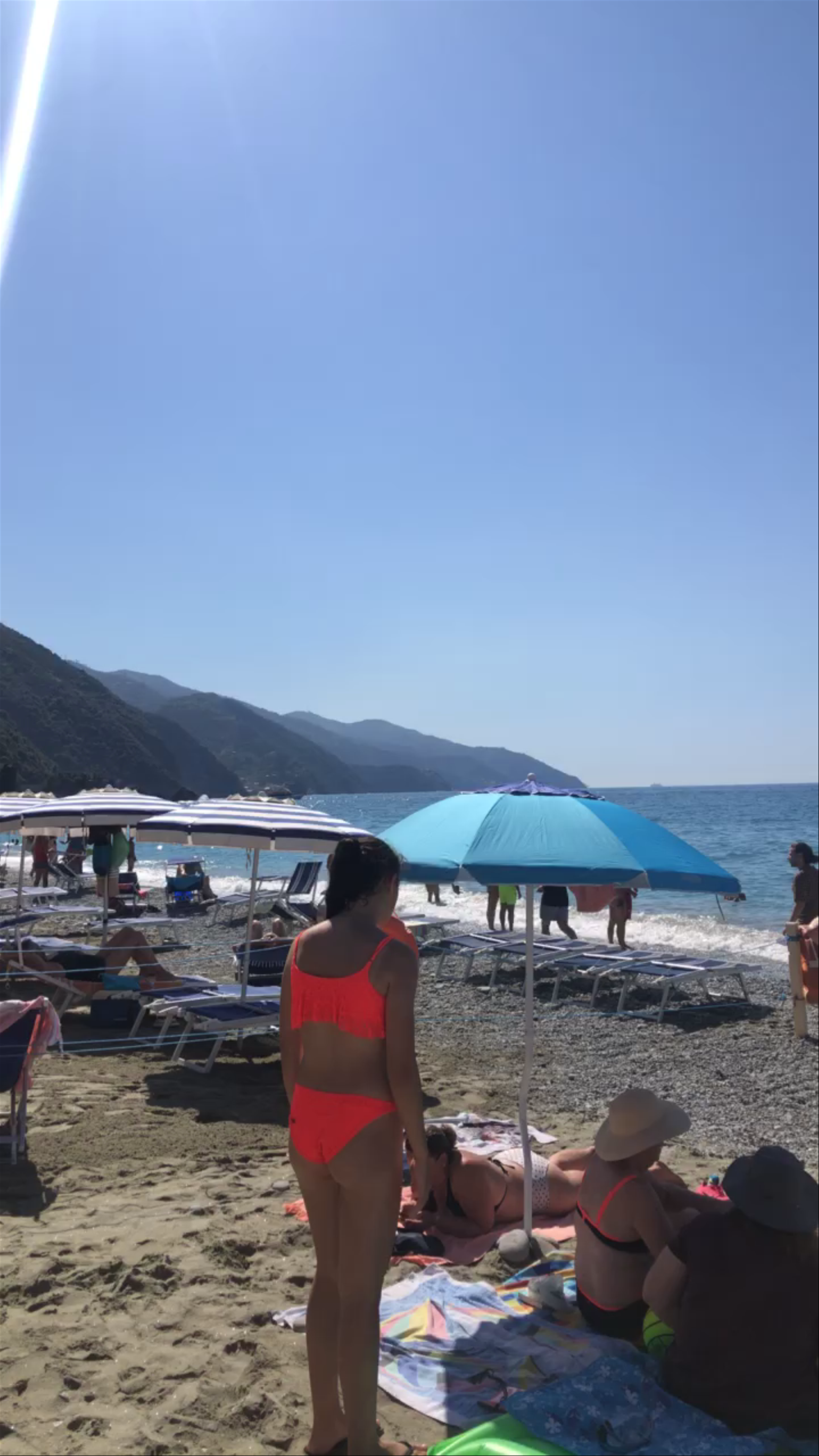 Sunny Beach Day at Spiaggia di Monterosso, Liguria